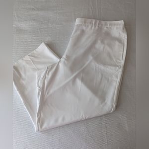 Alfred Dunner Pants Womens 16P Capri White Pull On Pant Elastic Waist Ladies